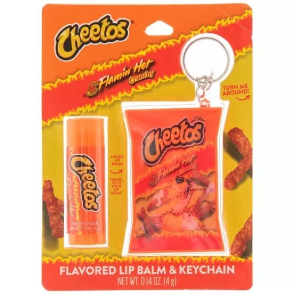 New Cheetos Flamin' Hot Lip Balm & Keychain